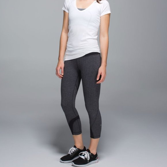 lululemon athletica Pants - Lululemon Run Inspire Crop II Herringbone Leggings